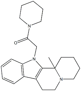 2-(12b-Methyl-1,3,4,6,7,12b-hexahydroindolo[2,3-a]quinolizin-12(2H)-yl)-1-(piperidin-1-yl)ethanone Structure