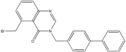 3-([1,1'-biphenyl]-4-ylMethyl)-5-(broMoMethyl)quinazolin-4(3H)-one Structure