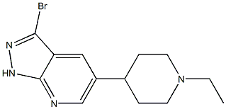 3-broMo-5-(1-ethylpiperidin-4-yl)-1H-pyrazolo[3,4-b]pyridine Structure