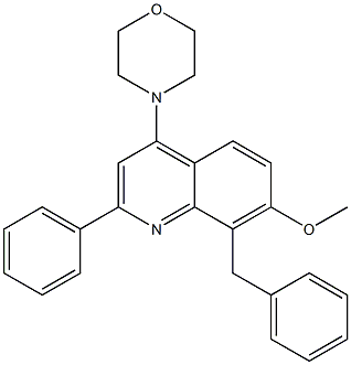 4-(8-benzyl-7-Methoxy-2-phenylquinolin-4-yl)Morpholine Structure