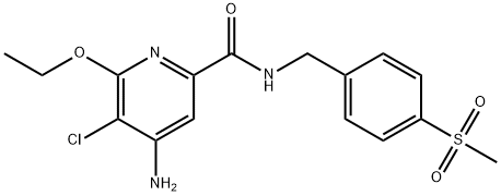 4-aMino-5-chloro-6-ethoxy-N-(4-(Methylsulfonyl)benzyl)picolinaMide 구조식 이미지