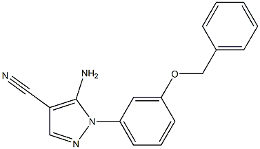 5-aMino-1-(3-(benzyloxy)phenyl)-1H-pyrazole-4-carbonitrile Structure