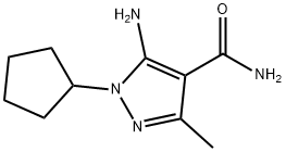5-aMino-1-cyclopentyl-3-Methyl-1H-pyrazole-4-carboxaMide 구조식 이미지