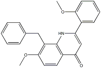 8-benzyl-7-Methoxy-2-(2-Methoxyphenyl)quinolin-4(1H)-one Structure