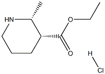 cis-ethyl 2-Methylpiperidine-3-carboxylate hydrochloride Structure