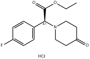 (S)-ethyl 2-(4-fluorophenyl)-2-(4-oxopiperidin-1-yl)acetate 구조식 이미지
