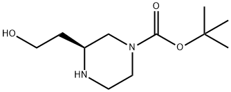 (S)-tert-butyl 3-(2-Hydroxyethyl)piperazine-1-carboxylate 구조식 이미지