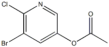 Acetic acid 5-broMo-6-chloro-pyridin-3-yl ester 구조식 이미지