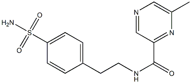 6-Methyl-N-[2-(4-sulphaMoylphenyl)ethyl]pyrazine-2- carboxaMide Structure