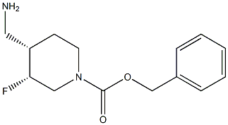 (3R,4S)-benzyl 4-(aMinoMethyl)-3-fluoropiperidine-1-carboxylate 구조식 이미지