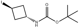 trans-tert-Butyl 3-iodocyclobutylcarbaMate Structure