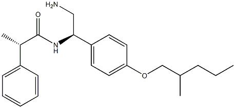 (2S)-N-((1R)-2-aMino-1-(4-((2-Methylpentyl)oxy)phenyl)ethyl)-2-phenylpropanaMide 구조식 이미지