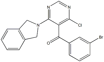 (3-broMophenyl)(4-chloro-6-(isoindolin-2-yl)pyriMidin-5-yl)Methanone Structure