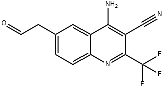 4-AMINO-6-(2-OXO-ETHYL)-2-TRIFLUOROMETHYL-QUINOLINE-3-CARBONITRILE 구조식 이미지