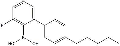 3-Fluoro-4'-pentyl-biphenylboronic acid 구조식 이미지
