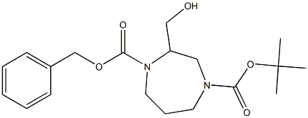 1-benzyl 4-tert-butyl 2-(hydroxyMethyl)-1,4-diazepane-1,4-dicarboxylate Structure