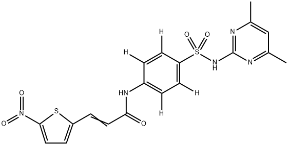 N-[4-[[(4,6-DiMethyl-2-pyriMidinyl)aMino]sulfonyl]phenyl-d4]-3-(5-nitro-2-thienyl)-2-propenaMide Structure