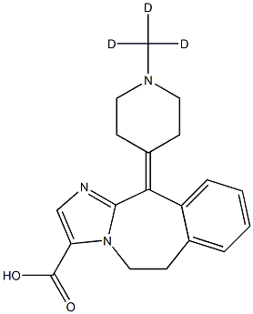 6,11-Dihydro-11-[1-(Methyl-d3)-4-piperidinylidene]-5H-IMidazo[2,1-b][3]benzazepine-3-carboxylic Acid 구조식 이미지