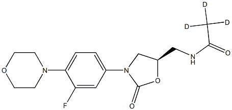 N-[[(5R)-3-[3-Fluoro-4-(4-Morpholinyl)phenyl]-2-oxo-5-oxazolidinyl]Methyl]acetaMide-d3 구조식 이미지