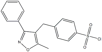 3-Phenyl-4-(4-chlorosulfonylbenzyl)-5-Methylisoxazole Structure