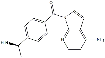 (R)-(4-aMino-1H-pyrrolo[2,3-b]pyridin-1-yl)(4-(1-aMinoethyl)phenyl)Methanone 구조식 이미지
