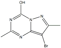 8-BroMo-2,7-diMethyl-pyrazolo[1,5-a][1,3,5]triazin-4-ol 구조식 이미지