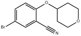 5-broMo-2-(tetrahydro-2H-pyran-4-yloxy)benzonitrile Structure