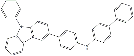 N-(4-(9-phenyl-9H-carbazol-3-yl)phenyl)-[1,1'-biphenyl]-4-aMine 구조식 이미지