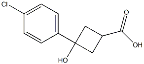 3-(4-Chloro-phenyl)-3-hydroxy-cyclobutanecarboxylic acid 구조식 이미지