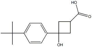 3-(4-tert-Butyl-phenyl)-3-hydroxy-cyclobutanecarboxylic acid 구조식 이미지