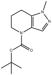 1-Methyl-1,5,6,7-tetrahydro-pyrazolo[4,3-b]pyridine-4-carboxylic acid tert-butyl ester Structure