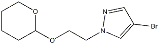 4-BROMO-1-(2-(TETRAHYDRO-2H-PYRAN-2-YLOXY)ETHYL)-1H-PYRAZOLE 구조식 이미지