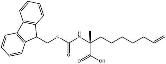 (R)-N-FMoc-2-(6'-헵테닐)알라닌 구조식 이미지