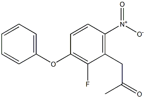 1-(2-fluoro-6-nitro-3-phenoxyphenyl)propan-2-one Structure