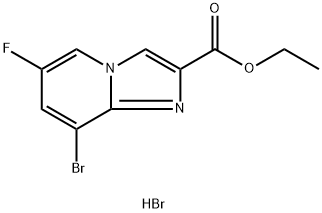 8-BroMo-6-fluoro-iMidazo[1,2-a]pyridine-2-carboxylic acid ethyl ester  hydrobroMide Structure