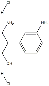 3-(3-AMINOPHENYL)-DL-BETA-ALANINOL 2HCL 구조식 이미지