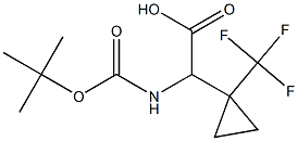 N-BOC-2-(1-TRIFLUOROMETHYLCYCLOPROPYL)-DL-GLYCINE 구조식 이미지