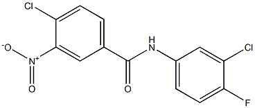 4-chloro-N-(3-chloro-4-fluorophenyl)-3-nitrobenzamide Structure