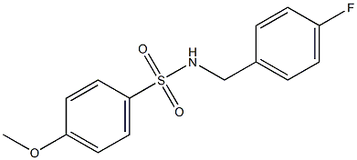 N-(4-fluorobenzyl)-4-methoxybenzenesulfonamide 구조식 이미지