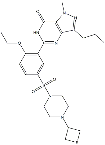 Thiodimethylsildenafil Structure