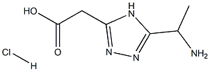 2-(5-(1-aminoethyl)-4H-1,2,4-triazol-3-yl)aceticacidhydrochloride Structure