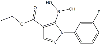 4-(ethoxycarbonyl)-1-(3-fluorophenyl)-1H-pyrazol-5-ylboronic acid 구조식 이미지