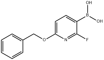 6-Benzyloxy-2-fluoropyridine-3-boronic acid 구조식 이미지
