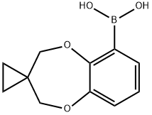 2,4-Dihydrospiro[1,5-benzodioxepine-3,1'-cyclopropane]-6-boronic acid 구조식 이미지