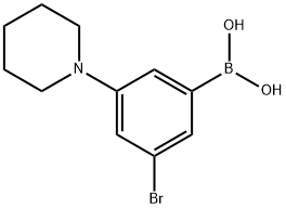 3-Bromo-5-(piperidin-1-yl)phenylboronic acid Structure