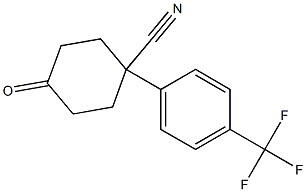 4-oxo-1-(4-(trifluoroMethyl)phenyl)cyclohexanecarbonitrile Structure
