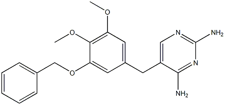 5-(3-(benzyloxy)-4,5-diMethoxybenzyl)pyriMidine-2,4-diaMine 구조식 이미지