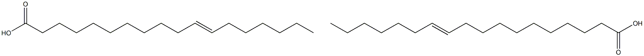 trans-11-Octadecenoic acid (Vaccenic acid) 구조식 이미지
