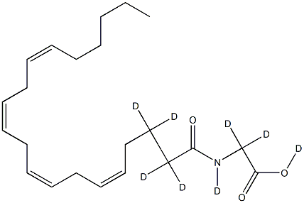 Arachidonoyl Glycine-d8 구조식 이미지