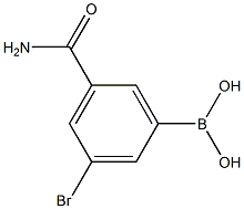 3-broMo-5-carbaMoylphenylboronic acid 구조식 이미지